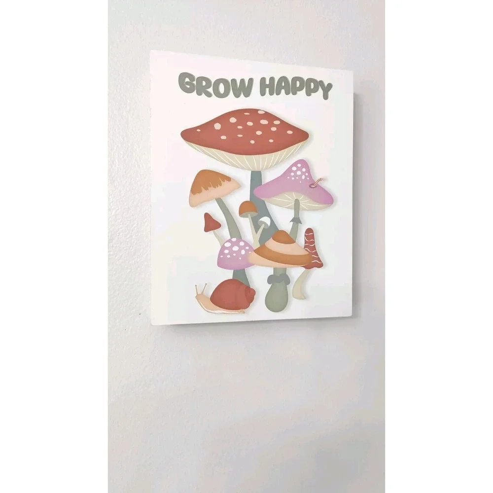 Stupell Industries Phase 2 Grow Happy WayWall‎ Art Design By Marla Rae Siz10x8